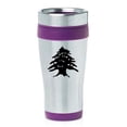 thumbnail image 1 of 16oz Insulated Stainless Steel Travel Mug Coffee Mug Tumbler Cedar Tree Lebanon Lebanese (Purple), 1 of 1