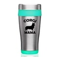 thumbnail image 1 of 16oz Insulated Stainless Steel Travel Mug Coffee Mug Tumbler Corgi Mama (Teal), 1 of 1