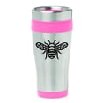 thumbnail image 1 of 16oz Insulated Stainless Steel Travel Mug Coffee Mug Tumbler Honey Bee (Pink), 1 of 1