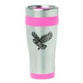 thumbnail image 1 of 16oz Insulated Stainless Steel Travel Mug Coffee Mug Tumbler Owl Flying (Pink), 1 of 1