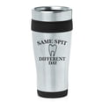 thumbnail image 1 of 16oz Insulated Stainless Steel Travel Mug Coffee Mug Tumbler Same Spit Different Day Funny Dentist Dental Assistant Hygienist (Black), 1 of 1