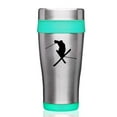 thumbnail image 1 of 16oz Insulated Stainless Steel Travel Mug Coffee Mug Tumbler Ski Skier Extreme Sports Trick (Teal), 1 of 1