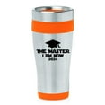thumbnail image 1 of 16oz Insulated Stainless Steel Travel Mug Coffee Mug Tumbler The Master I Am Now 2024 Funny Graduation Masters Degree (Orange), 1 of 1