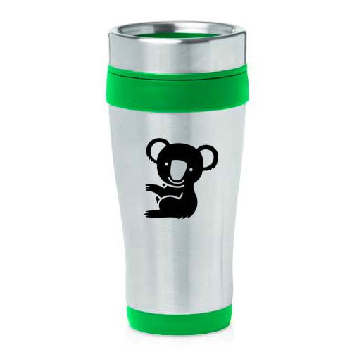 16oz Insulated Stainless Steel Travel Mug Koala Bear (Green)