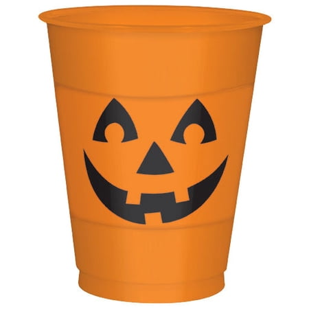 16oz Jack O Lantern Plastic Cups (25 ct)