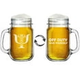 thumbnail image 1 of 16oz Mason Jar Glass Mug w/Handle 2 Sided Psychiatrist Psychiatry Off Duty Save Yourself, 1 of 1