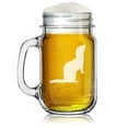 thumbnail image 1 of 16oz Mason Jar Glass Mug w/Handle Ferret, 1 of 1