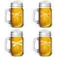 thumbnail image 1 of 16oz Mason Jar Glass Mug w/Handle Gift Set of 4 Dragonfly Collection, 1 of 1