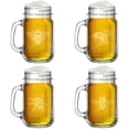 thumbnail image 1 of 16oz Mason Jar Glass Mug w/Handle Gift Set of 4 Honey Bee Collection, 1 of 1