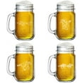 thumbnail image 1 of 16oz Mason Jar Glass Mug w/Handle Gift Set of 4 Horse Racing Collection, 1 of 1