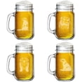 thumbnail image 1 of 16oz Mason Jar Glass Mug w/Handle Gift Set of 4 Otter Collection, 1 of 1