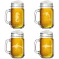 thumbnail image 1 of 16oz Mason Jar Glass Mug w/Handle Gift Set of 4 Sea Ocean Life Collection Two, 1 of 1