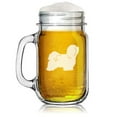 thumbnail image 1 of 16oz Mason Jar Glass Mug w/Handle Havanese, 1 of 1