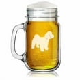 thumbnail image 1 of 16oz Mason Jar Glass Mug w/Handle Maltipoo, 1 of 1