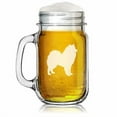 thumbnail image 1 of 16oz Mason Jar Glass Mug w/Handle Samoyed, 1 of 1