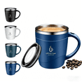 thumbnail image 1 of 16oz Stainless Steel Insulated Coffee Mug with Handle Double Wall Vacuum Travel Mug Tumbler Cup with Sliding Lid (Blue), 1 of 8