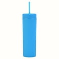 thumbnail image 1 of 16oz Tumbler with Lid and Straw Reusable Plastic Travel Cup Spill-Proof Water Coffee Juice Acrylic Cup, 1 of 4