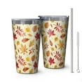 thumbnail image 1 of 16oz Tumblers Autumn Fall Leaves Pattern Stainless Steel Vacuum Insulated Double Wall Travel Tumbler Cups Mug with Lid and Straw,Cleaning Brush for Coffee,Tea, 1 of 4