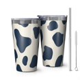 thumbnail image 1 of 16oz Tumblers Cow Pattern Stainless Steel Vacuum Insulated Double Wall Travel Tumbler Cups Mug with Lid and Straw,Cleaning Brush for Coffee,Tea, 1 of 4