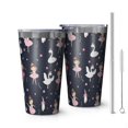 thumbnail image 1 of 16oz Tumblers Dark Blue Ballerina Princess Pattern Stainless Steel Vacuum Insulated Double Wall Travel Tumbler Cups Mug with Lid and Straw,Cleaning Brush for Coffee,Tea, 1 of 4