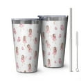 thumbnail image 1 of 16oz Tumblers Fairy Princess Butterfly Pattern Stainless Steel Vacuum Insulated Double Wall Travel Tumbler Cups Mug with Lid and Straw,Cleaning Brush for Coffee,Tea, 1 of 4