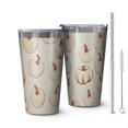 thumbnail image 1 of 16oz Tumblers Fall Pumpkin Pattern Stainless Steel Vacuum Insulated Double Wall Travel Tumbler Cups Mug with Lid and Straw,Cleaning Brush for Coffee,Tea, 1 of 4