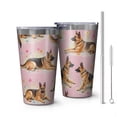 thumbnail image 1 of 16oz Tumblers German Shepherd Stainless Steel Vacuum Insulated Double Wall Travel Tumbler Cups Mug with Lid and Straw,Cleaning Brush for Coffee,Tea, 1 of 4