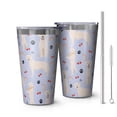 thumbnail image 1 of 16oz Tumblers Golden Retriever Dog with Cherry and Rainbow Stainless Steel Vacuum Insulated Double Wall Travel Tumbler Cups Mug with Lid and Straw,Cleaning Brush for Coffee,Tea, 1 of 4
