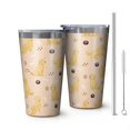 thumbnail image 1 of 16oz Tumblers Golden Retriever Stainless Steel Vacuum Insulated Double Wall Travel Tumbler Cups Mug with Lid and Straw,Cleaning Brush for Coffee,Tea, 1 of 4