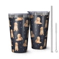 thumbnail image 1 of 16oz Tumblers Goldendoodle Dog Stainless Steel Vacuum Insulated Double Wall Travel Tumbler Cups Mug with Lid and Straw,Cleaning Brush for Coffee,Tea, 1 of 4