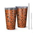 thumbnail image 1 of 16oz Tumblers Halloween Icons Pattern Stainless Steel Vacuum Insulated Double Wall Travel Tumbler Cups Mug with Lid and Straw,Cleaning Brush for Coffee,Tea, 1 of 4
