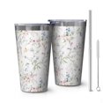 thumbnail image 1 of 16oz Tumblers Pioneer Flower Stainless Steel Vacuum Insulated Double Wall Travel Tumbler Cups Mug with Lid and Straw,Cleaning Brush for Coffee,Tea, 1 of 4