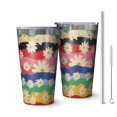thumbnail image 1 of 16oz Tumblers Pioneer Flower Stainless Steel Vacuum Insulated Double Wall Travel Tumbler Cups Mug with Lid and Straw,Cleaning Brush for Coffee,Tea, 1 of 4