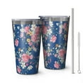 thumbnail image 1 of 16oz Tumblers Pioneer Flower Stainless Steel Vacuum Insulated Double Wall Travel Tumbler Cups Mug with Lid and Straw,Cleaning Brush for Coffee,Tea, 1 of 4