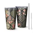 thumbnail image 1 of 16oz Tumblers Pioneer Flower Stainless Steel Vacuum Insulated Double Wall Travel Tumbler Cups Mug with Lid and Straw,Cleaning Brush for Coffee,Tea, 1 of 4