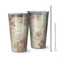 thumbnail image 1 of 16oz Tumblers Pioneer Flower Stainless Steel Vacuum Insulated Double Wall Travel Tumbler Cups Mug with Lid and Straw,Cleaning Brush for Coffee,Tea, 1 of 4