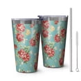thumbnail image 1 of 16oz Tumblers Pioneer Flower Stainless Steel Vacuum Insulated Double Wall Travel Tumbler Cups Mug with Lid and Straw,Cleaning Brush for Coffee,Tea, 1 of 4