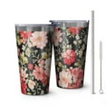 thumbnail image 1 of 16oz Tumblers Pioneer Flower Stainless Steel Vacuum Insulated Double Wall Travel Tumbler Cups Mug with Lid and Straw,Cleaning Brush for Coffee,Tea, 1 of 4