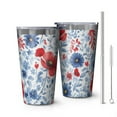 thumbnail image 1 of 16oz Tumblers Pioneer Flower Stainless Steel Vacuum Insulated Double Wall Travel Tumbler Cups Mug with Lid and Straw,Cleaning Brush for Coffee,Tea, 1 of 4