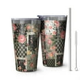 thumbnail image 1 of 16oz Tumblers Pioneer Flower Stainless Steel Vacuum Insulated Double Wall Travel Tumbler Cups Mug with Lid and Straw,Cleaning Brush for Coffee,Tea, 1 of 4