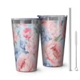 thumbnail image 1 of 16oz Tumblers Pioneer Flower Stainless Steel Vacuum Insulated Double Wall Travel Tumbler Cups Mug with Lid and Straw,Cleaning Brush for Coffee,Tea, 1 of 4