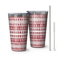thumbnail image 1 of 16oz Tumblers Red Christmas Pattern Stainless Steel Vacuum Insulated Double Wall Travel Tumbler Cups Mug with Lid and Straw,Cleaning Brush for Coffee,Tea, 1 of 4