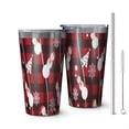 thumbnail image 1 of 16oz Tumblers Red Christmas Snowman Pattern Stainless Steel Vacuum Insulated Double Wall Travel Tumbler Cups Mug with Lid and Straw,Cleaning Brush for Coffee,Tea, 1 of 4