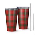 thumbnail image 1 of 16oz Tumblers Red Green Checkerboard Checkered Pattern Stainless Steel Vacuum Insulated Double Wall Travel Tumbler Cups Mug with Lid and Straw,Cleaning Brush for Coffee,Tea, 1 of 4
