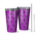 thumbnail image 1 of 16oz Tumblers Spider Web Halloween Pattern Stainless Steel Vacuum Insulated Double Wall Travel Tumbler Cups Mug with Lid and Straw,Cleaning Brush for Coffee,Tea, 1 of 4