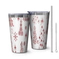 thumbnail image 1 of 16oz Tumblers White Christmas Tree Pattern Stainless Steel Vacuum Insulated Double Wall Travel Tumbler Cups Mug with Lid and Straw,Cleaning Brush for Coffee,Tea, 1 of 4