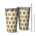 thumbnail image 1 of 16oz Tumblers White Sunflower Stainless Steel Vacuum Insulated Double Wall Travel Tumbler Cups Mug with Lid and Straw,Cleaning Brush for Coffee,Tea, 1 of 4