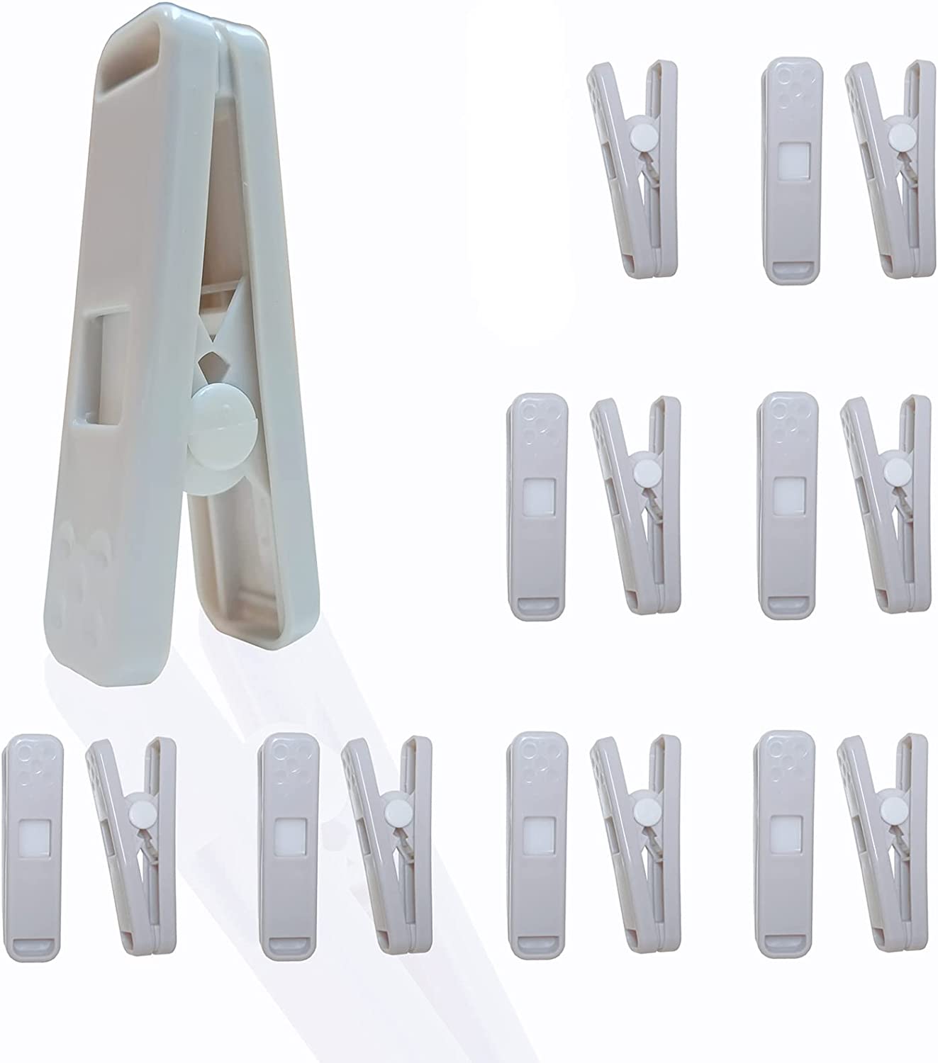 16pack Strong Plastic Clothespins-Heavy Duty Laundry Clothes Pins, Strong  Pinch Clips, Non-Slip Clothes Pegs, Hanger Clip, Rustless, Windproof,  Heatproof 