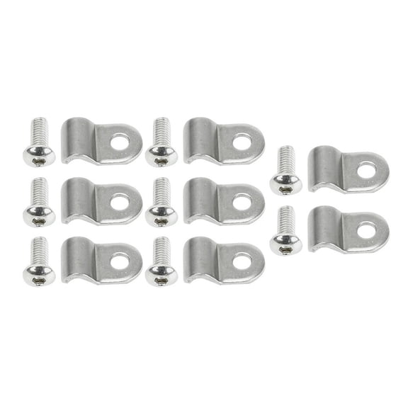 16pc 3/16" Stainless Steel Brake Line Clamps Clips & Screws Brake Hose Clamp