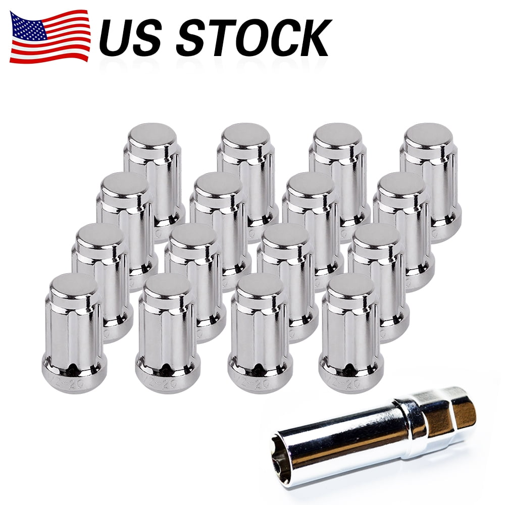 16pc Chrome Six Spline Lug Nuts with 1 key 12x1.5 Toyota Honda